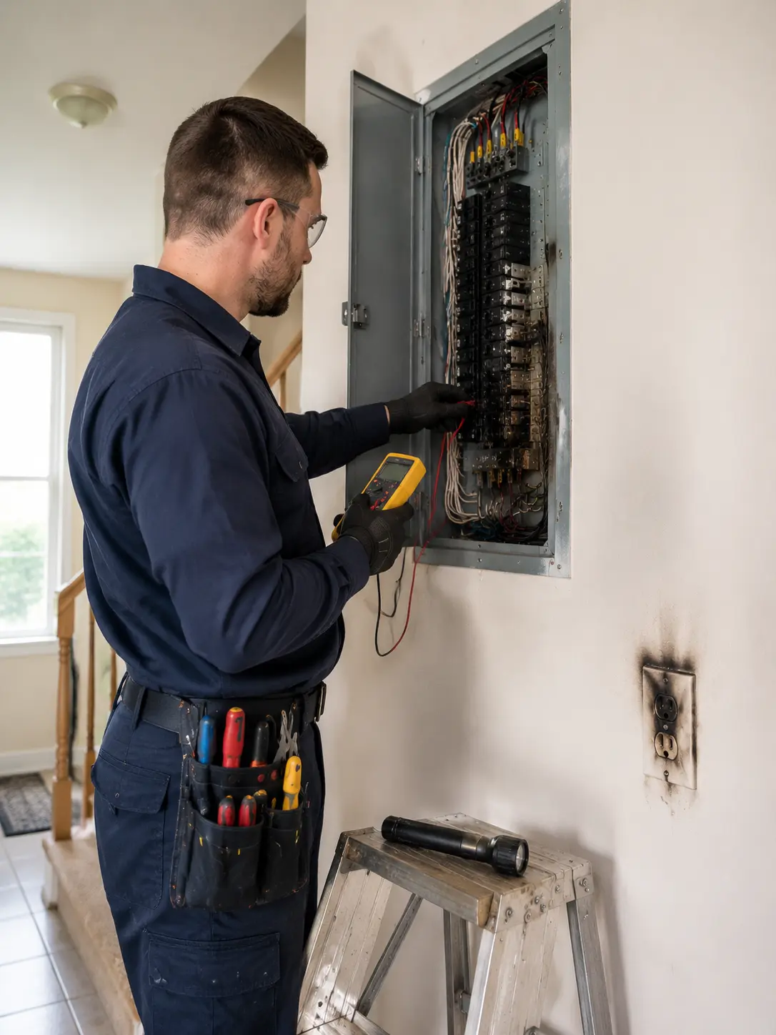 24/7 emergency electrician at a commercial site in Oakville